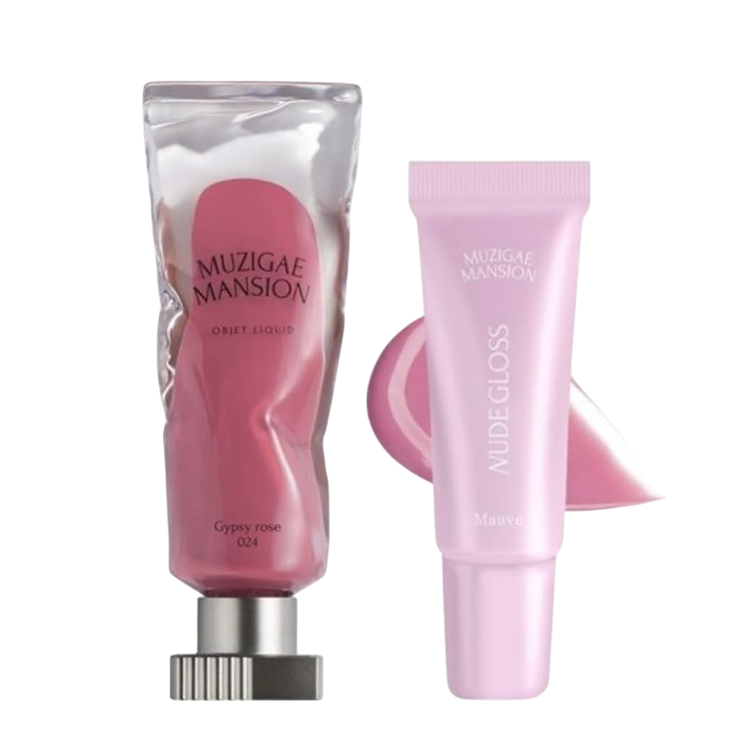 Rose By Cool Objet Liquid + Nude Gloss 2pc Set