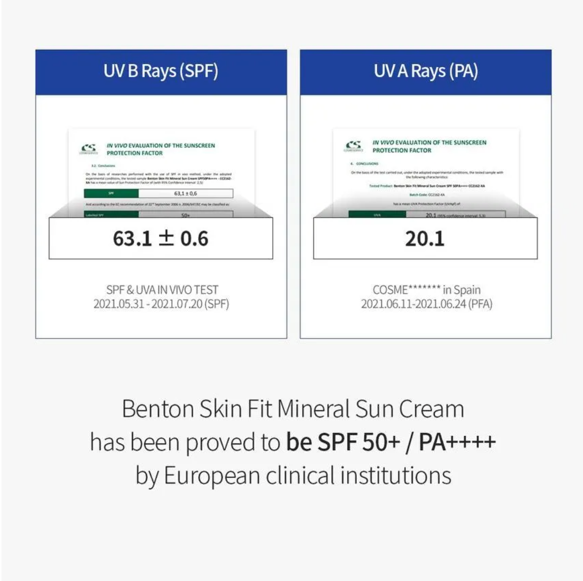 Skin Fit Mineral Sun Cream SPF50+/PA++++