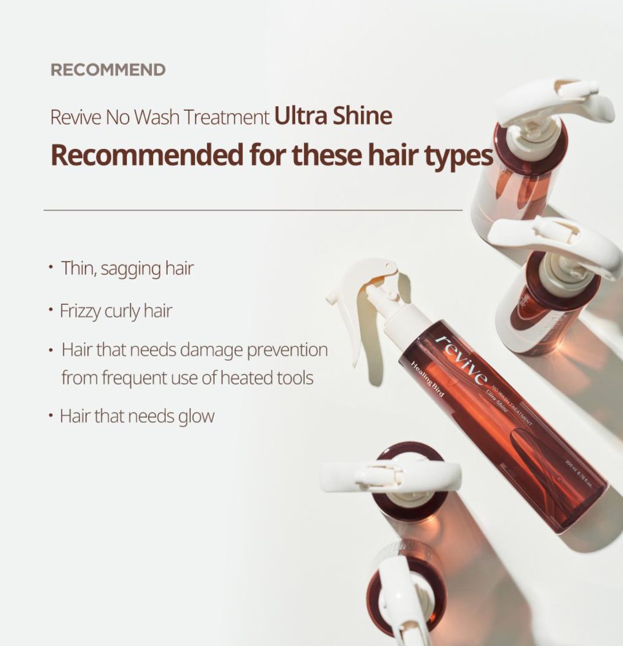 Revive No Wash Treatment Ultra Shine 200ml + Deep Moisture 32ml