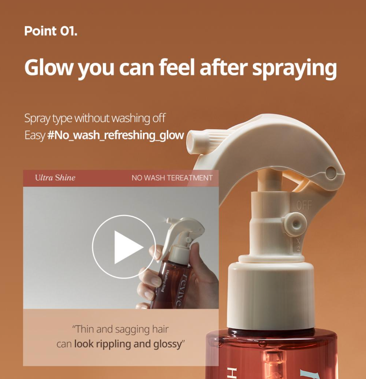 Revive No Wash Treatment Ultra Shine 200ml + Deep Moisture 32ml