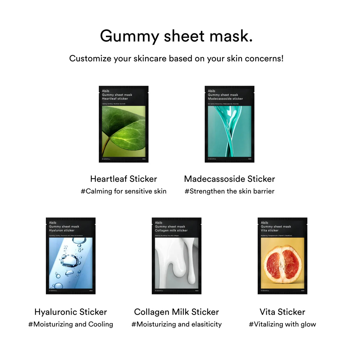 Gummy Madecassoside Sticker Sheet Mask