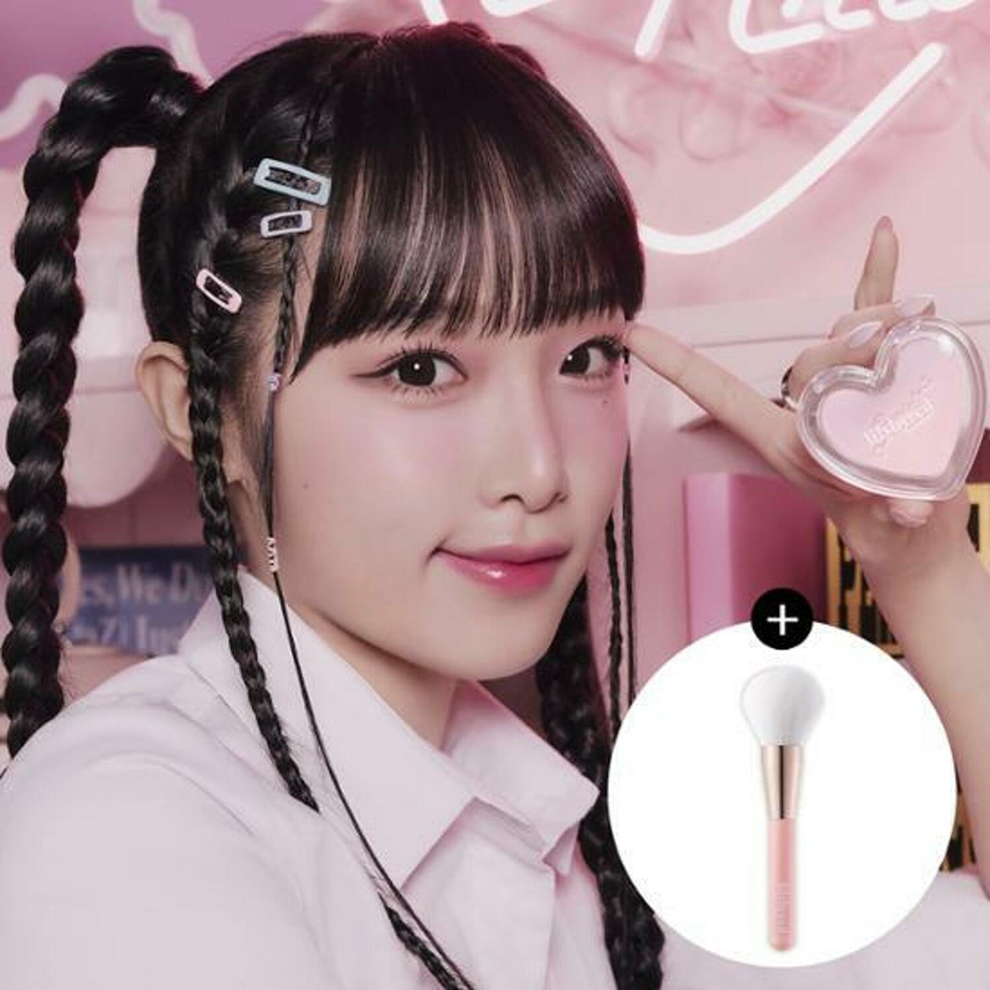 Love Beam Blur Cheek Blush + Brush Cupid Club Set 2pc