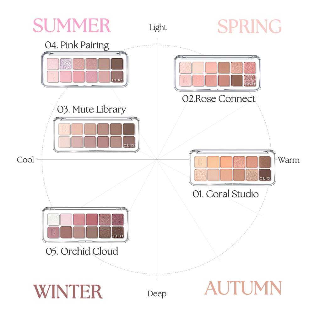 Pro Eye Palette Air (5 shades) + Pro Single Shadow Set