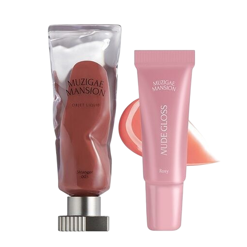 Rose By Cool Objet Liquid + Nude Gloss 2pc Set