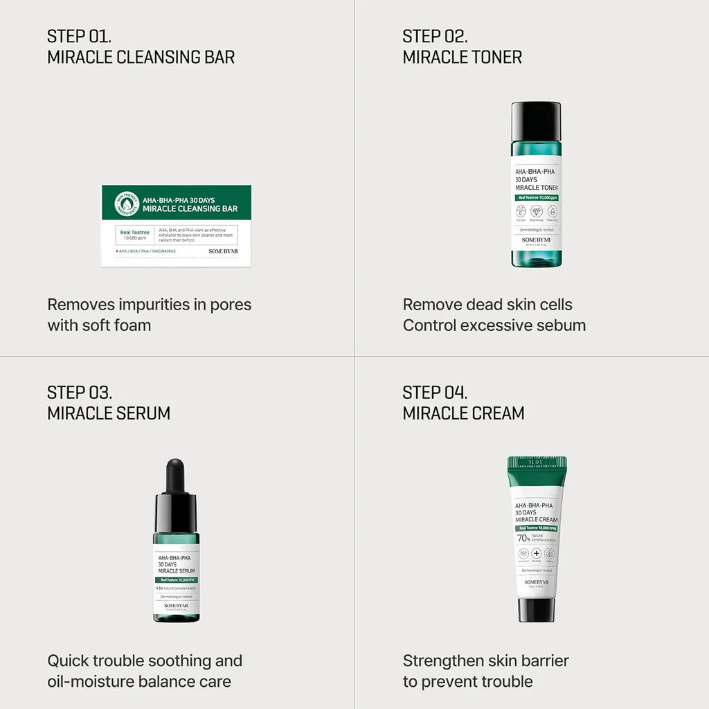 AHA BHA PHA 30 Days Miracle Starter Kit 4pc