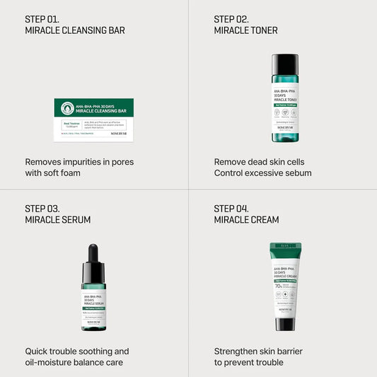 AHA BHA PHA 30 Days Miracle Starter Kit 4pc