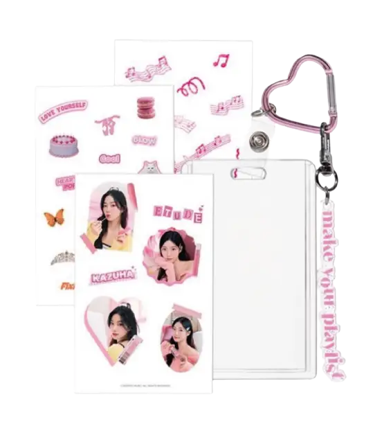 [ETUDE x LE SSERAFIM Kazuha] DIY Cardholder Keyring Set
