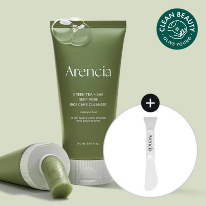 Green Tea + LHA Deep Pore Rice Cake Cleanser