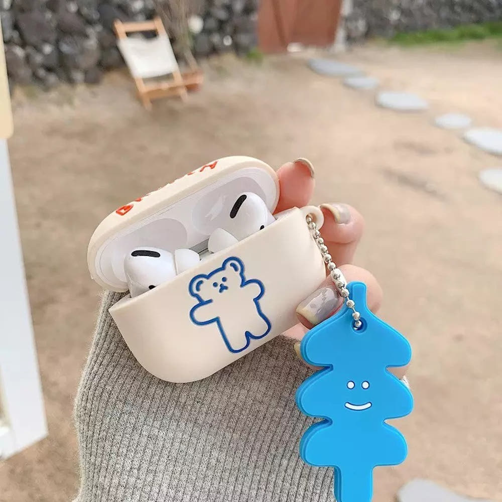 White Teddy AirPods Pro Silicone Case