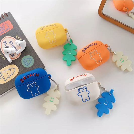 White Teddy AirPods Pro Silicone Case