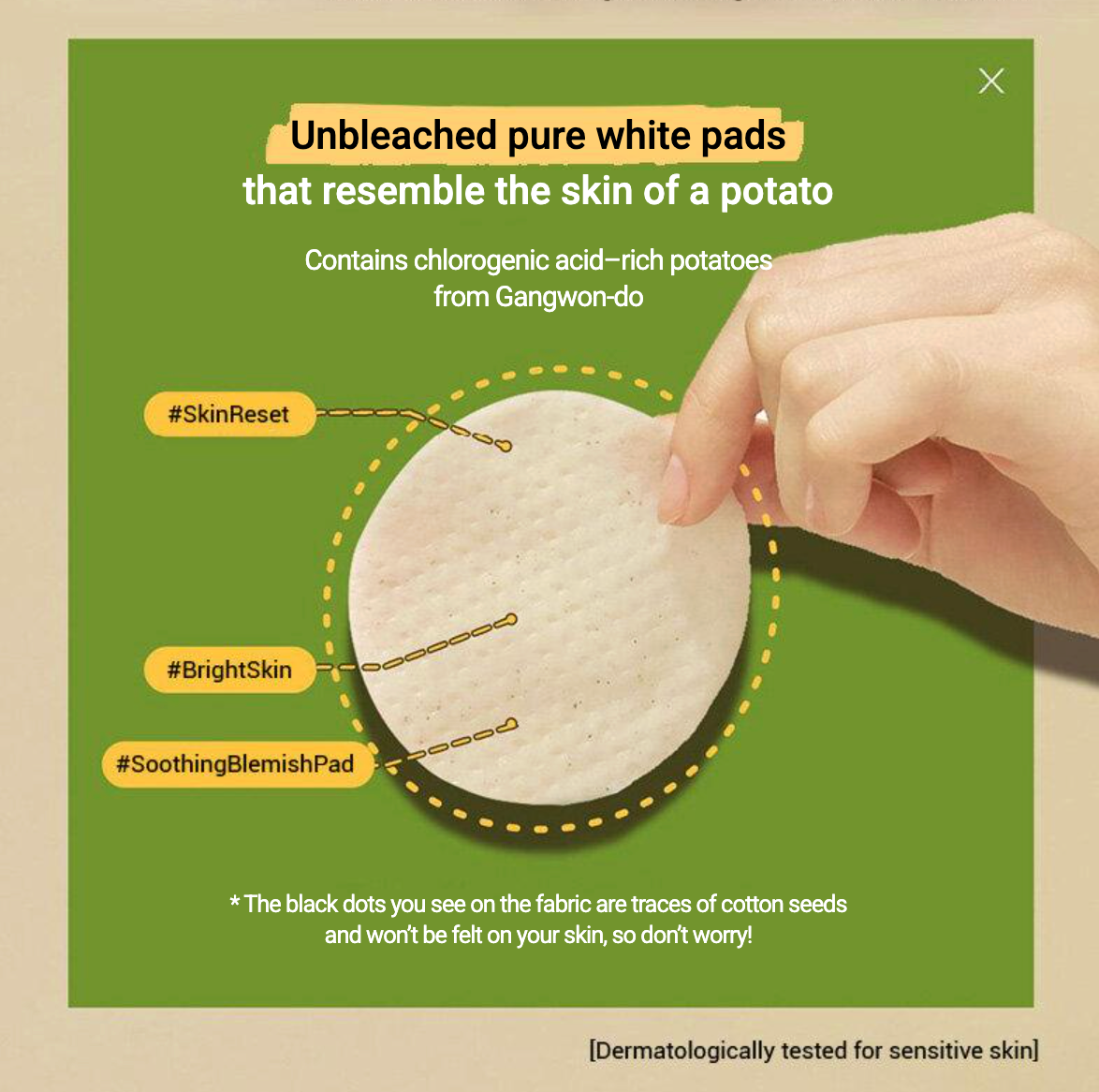 Potato Madecassoside Soothing Pad Plus Set (60 + 10 pads)