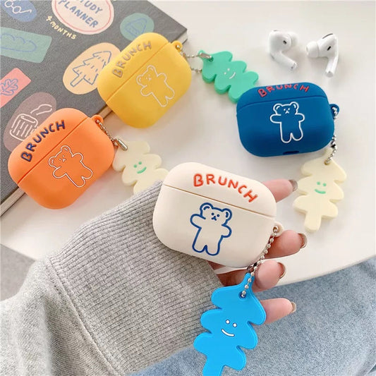 White Teddy AirPods Pro Silicone Case