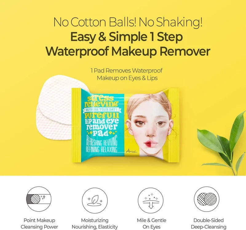 Stress Relieving Purefull Lip and Eye Remover Pad