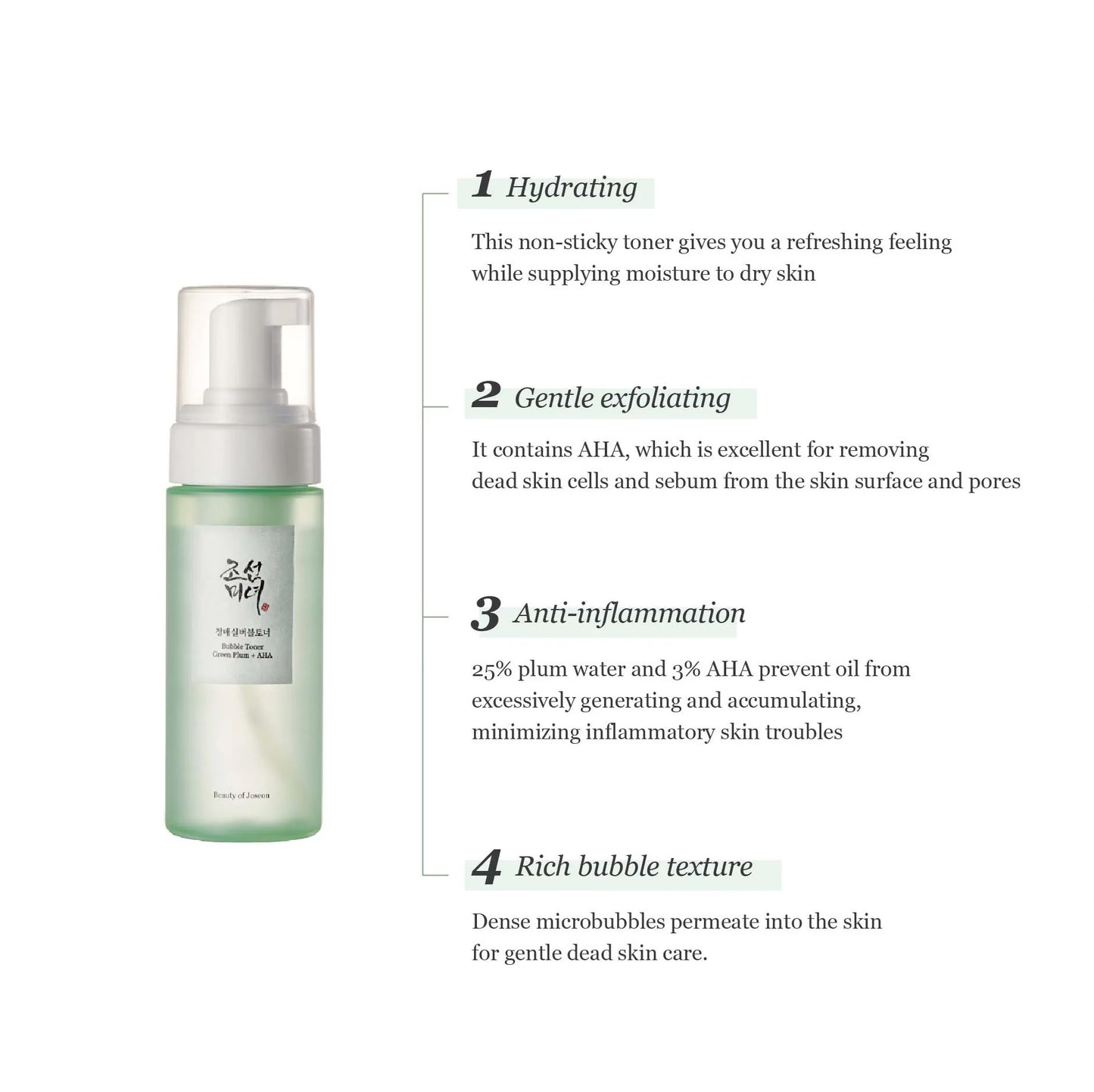 Bubble Toner Green Plum + AHA
