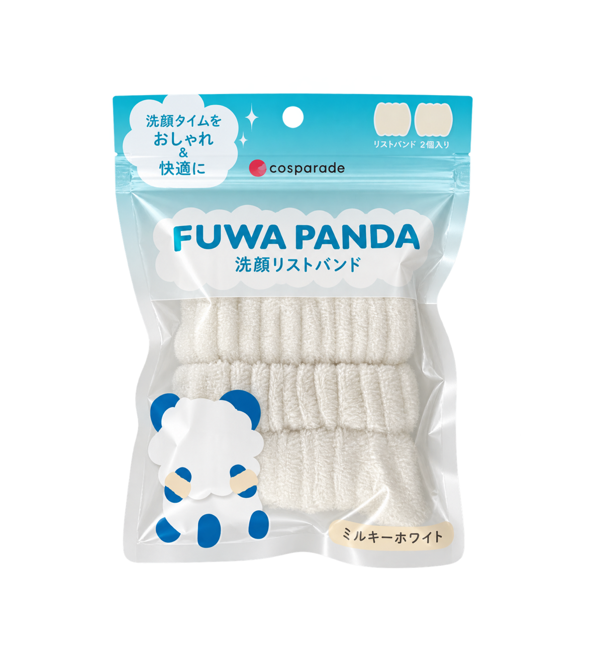 FUWA PANDA Facial Cleansing Wristband - Milky White
