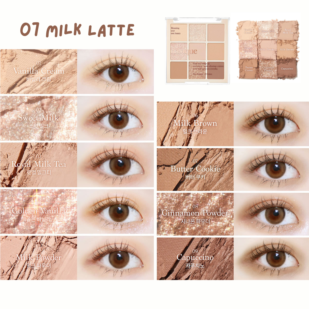 dasique eyeshadow palette 07 milk latte
