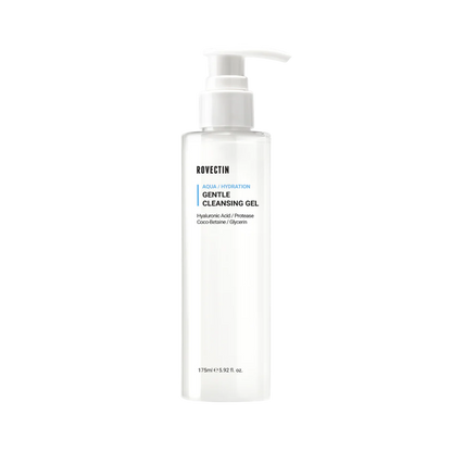 Rovectin Gentle Cleansing Gel bottle with pump on a white background