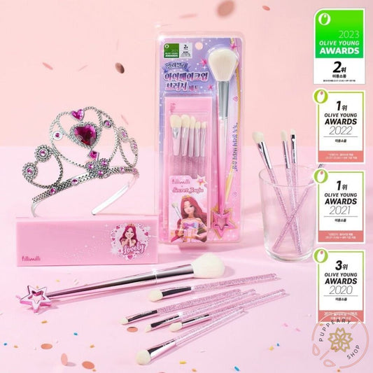 [fillimilli x Secret Jouju] Eye Makeup Brush 5pc Set + Blush Brush