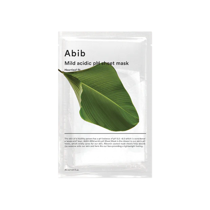 Mild acidic pH sheet mask Heartleaf fit 1pc